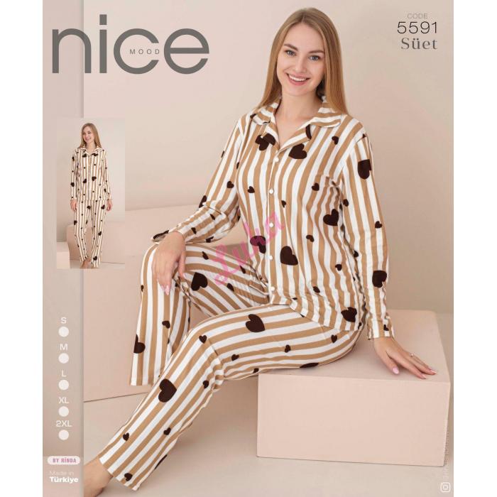 Women's turkish pajamas Nice Mood 3495 Welur