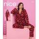 Women's turkish pajamas Nice Mood 5397 Welur