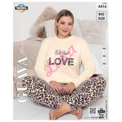 Piżama damska turecka ocieplana GUAVA 4414
