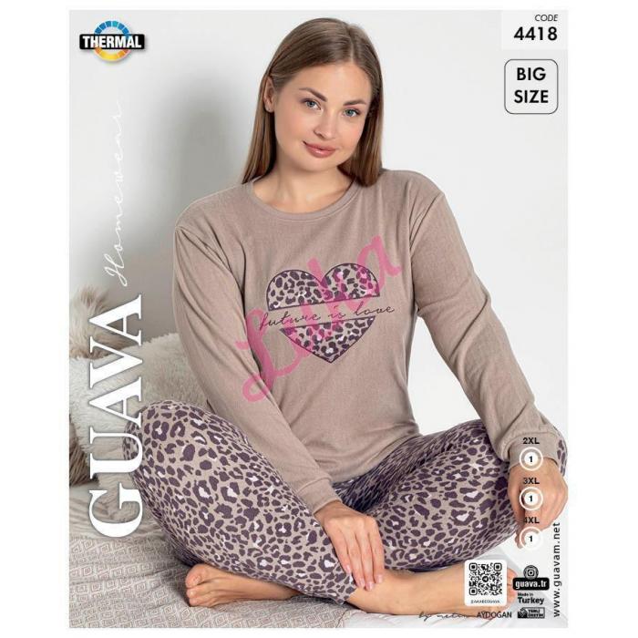 Women's warm turkish Pajama GUAVA 4417