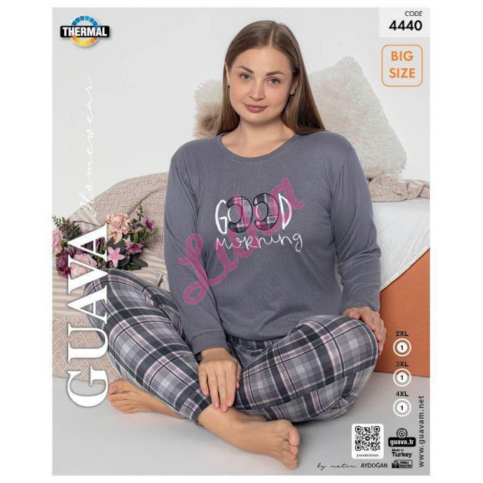 Piżama damska turecka ocieplana GUAVA 4435