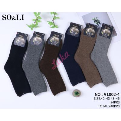 Men's socks SO&LI Alpaca AL002-4