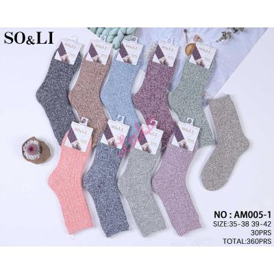 Women's Socks So&Li Wool AM005-1