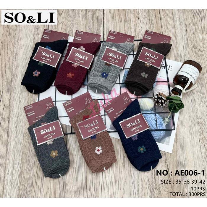 Skarpety damskie So&Li Wełna AM006-2