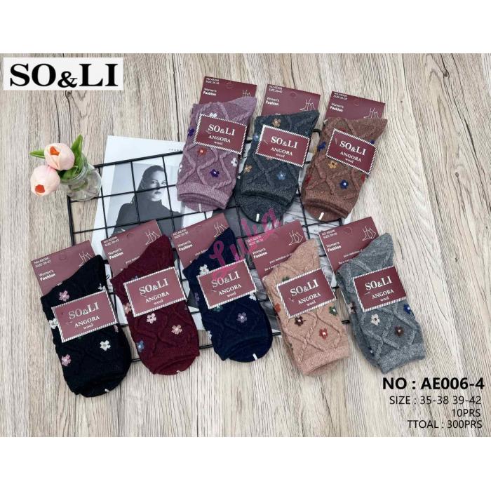 Women's Socks So&Li Angora AE006-1