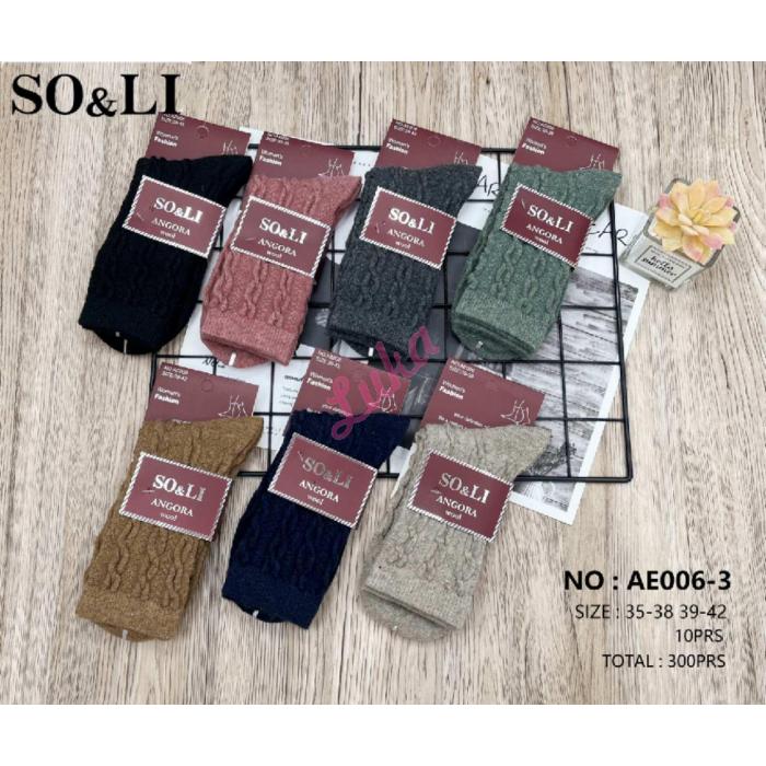 Skarpety damskie So&Li Angora AE006-5