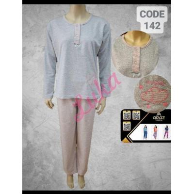 Piżama damska turecka NO-9967 OCIEPLANA