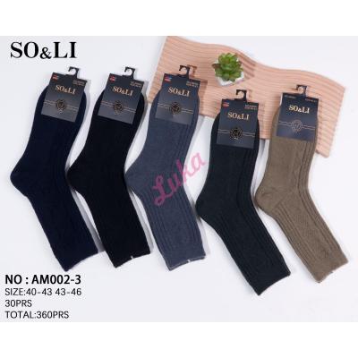 Men's socks SO&LI Wool AM002-4