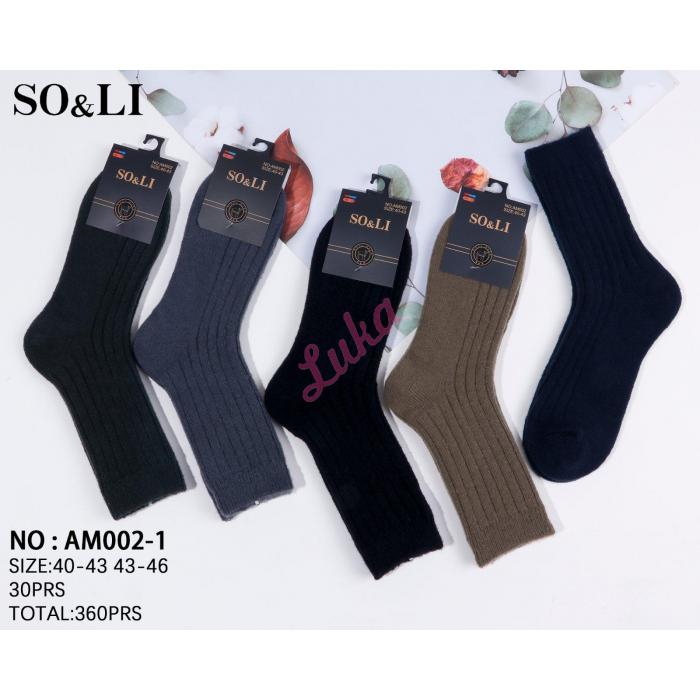 Men's socks SO&LI Wool AM002-2