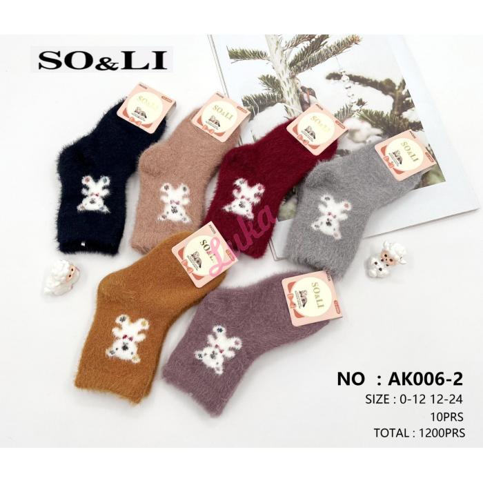 Kid's socks So&Li Thermo Mink AK006-1
