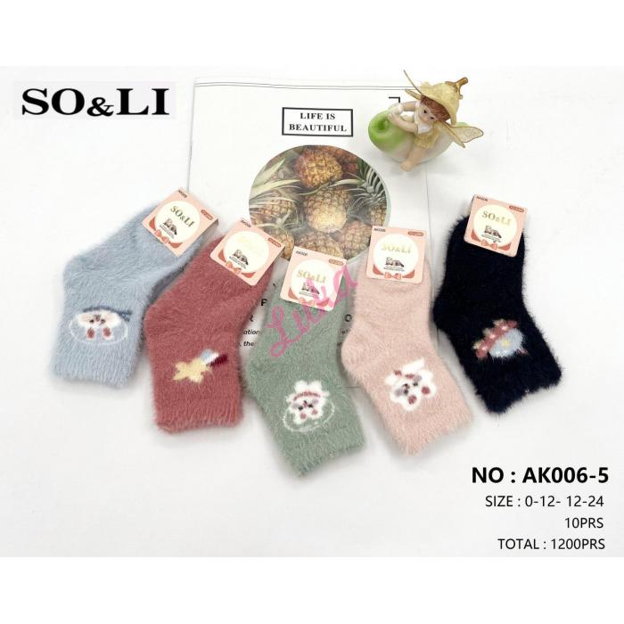 Kid's socks So&Li Thermo Mink AK006-2