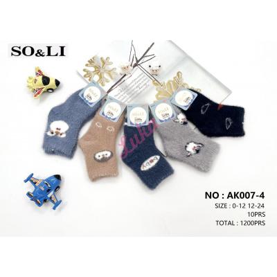 Kid's socks So&Li Thermo Mink AK007-3