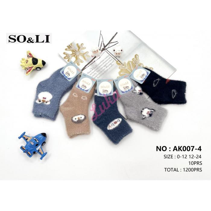 Kid's socks So&Li Thermo Mink AK007-3