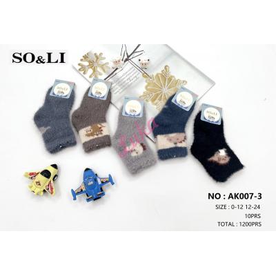 Kid's socks So&Li Thermo Mink AK007-1