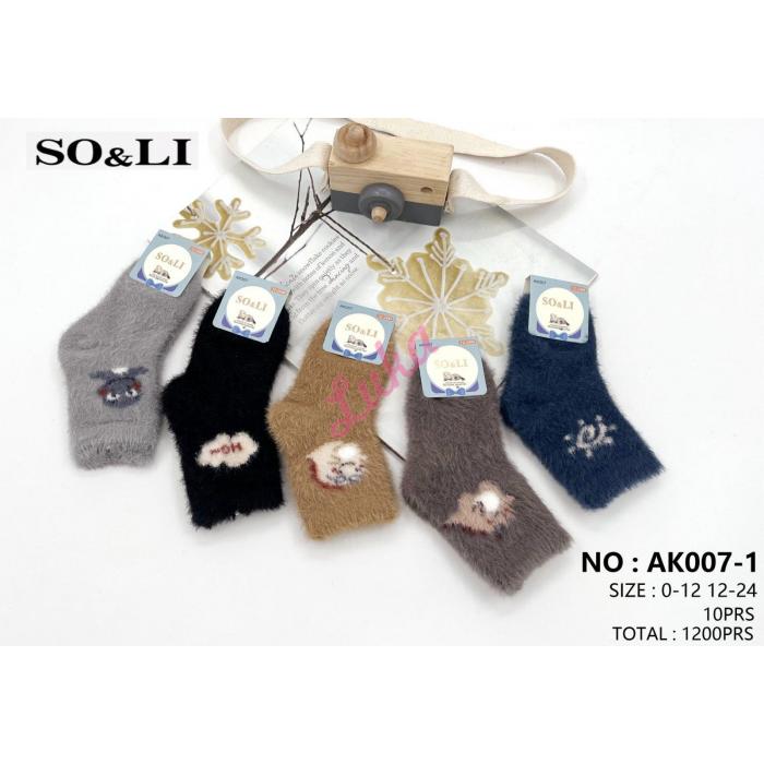 Kid's socks So&Li Thermo Mink AK006-3