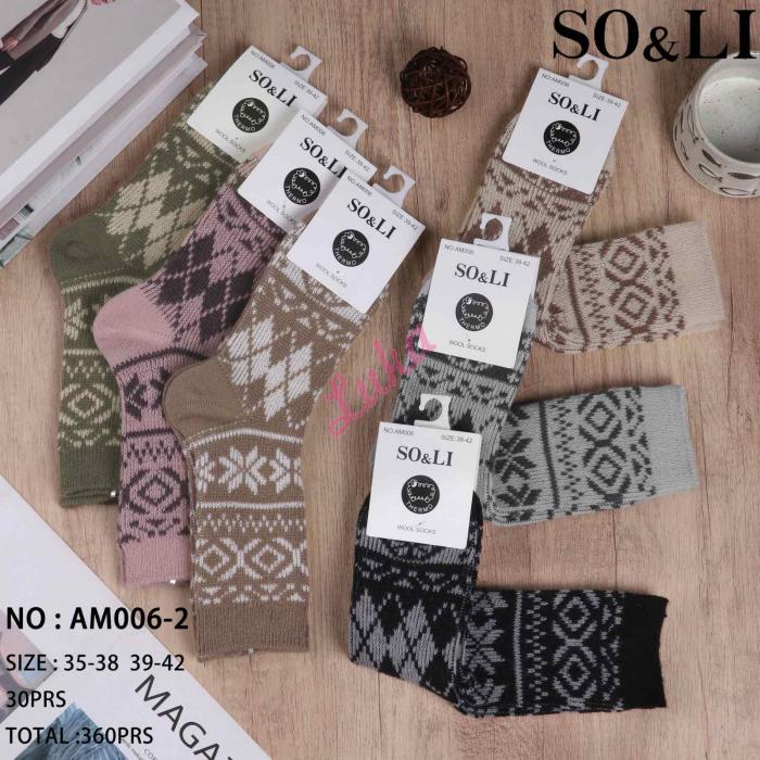 Women's Socks So&Li Wool AM006-1
