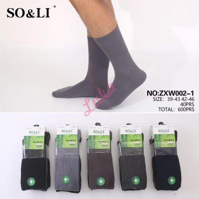 Men's socks SO&LI bambusowe ZXW002-1