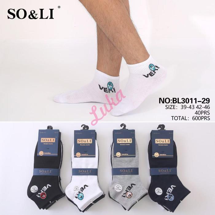 Men's low cut socks So&Li BL3011-28