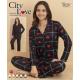 Women's turkish pajamas City Love 9069 Welur