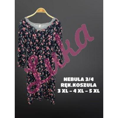 Women's turkish Nightgown Nebula 12920BIG