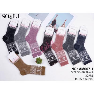 Women's Socks So&Li Wool AM007-1