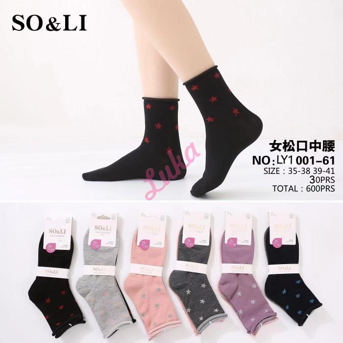 Women's pressure-free socks SO&LI LY1001-60