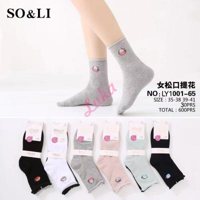 Women's pressure-free socks SO&LI LY1001-65