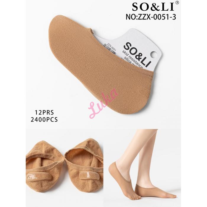 Women's low cut socks So&Li ZZX-0051-4
