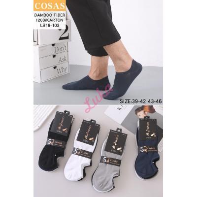 Men's bamboo low cut socks Cosas LB19-103