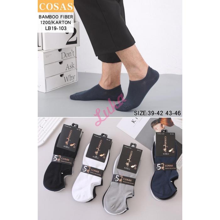 Men's bamboo low cut socks Cosas LB19-103