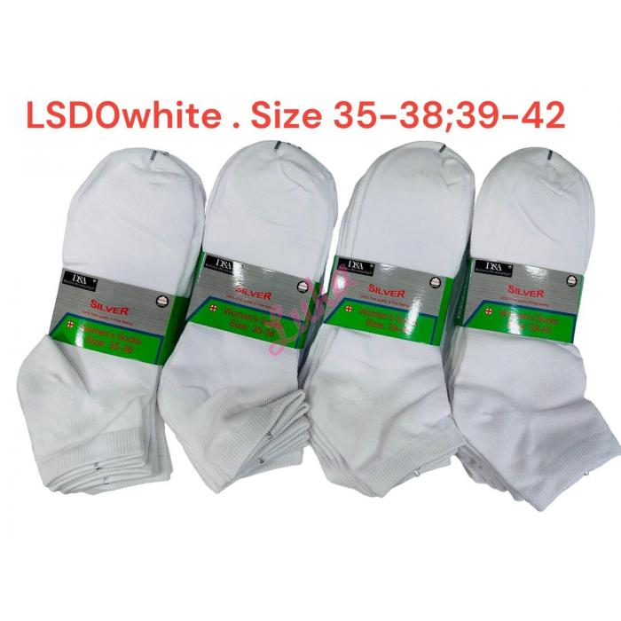 Skarpety damskie D&A LSD-0 white
