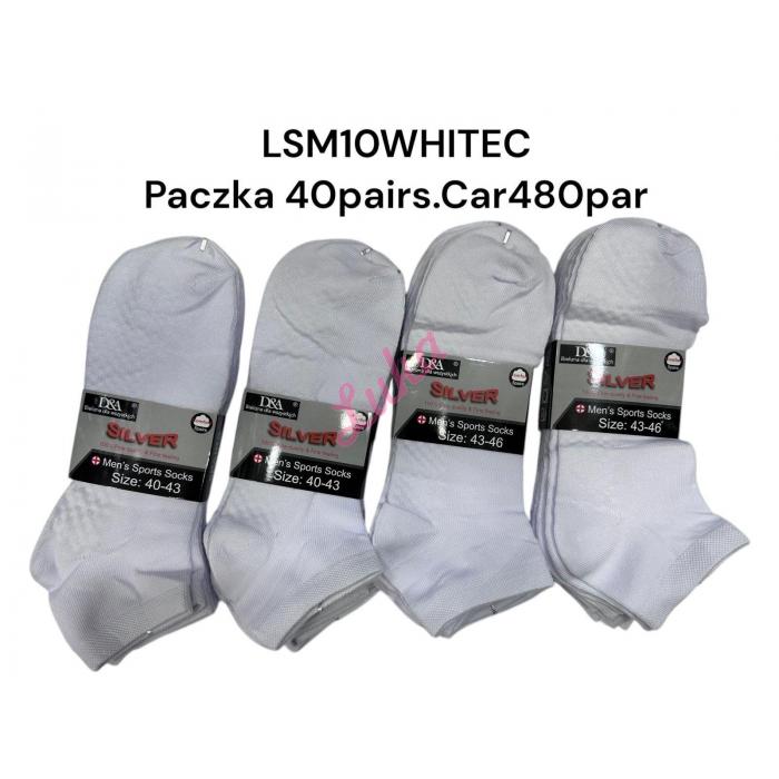 Stopki męskie D&A Silver LSM-10 white