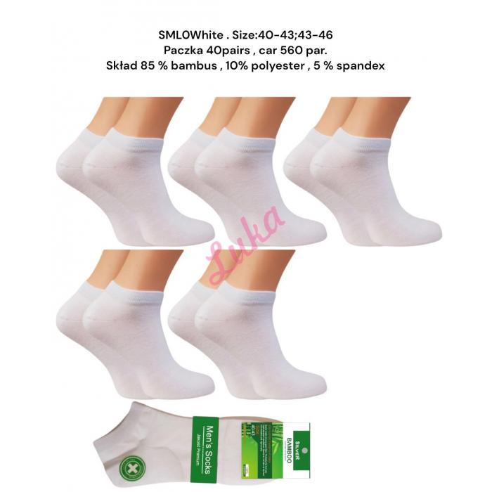 Men's low cut socks bamboo Silver BLACK