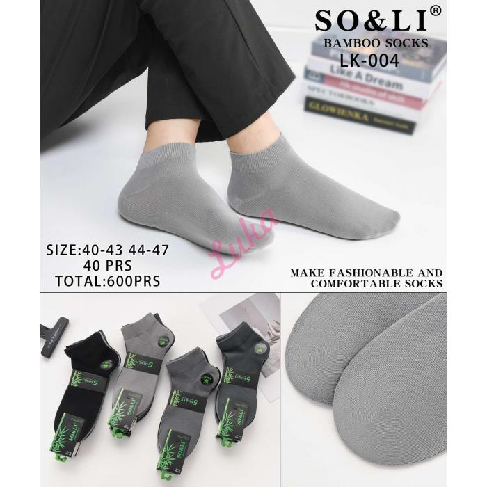 Skarpety męskie bambusowe SO&LI LK-003