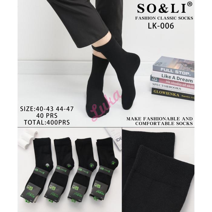 Men's socks bamboo SO&LI LK-009