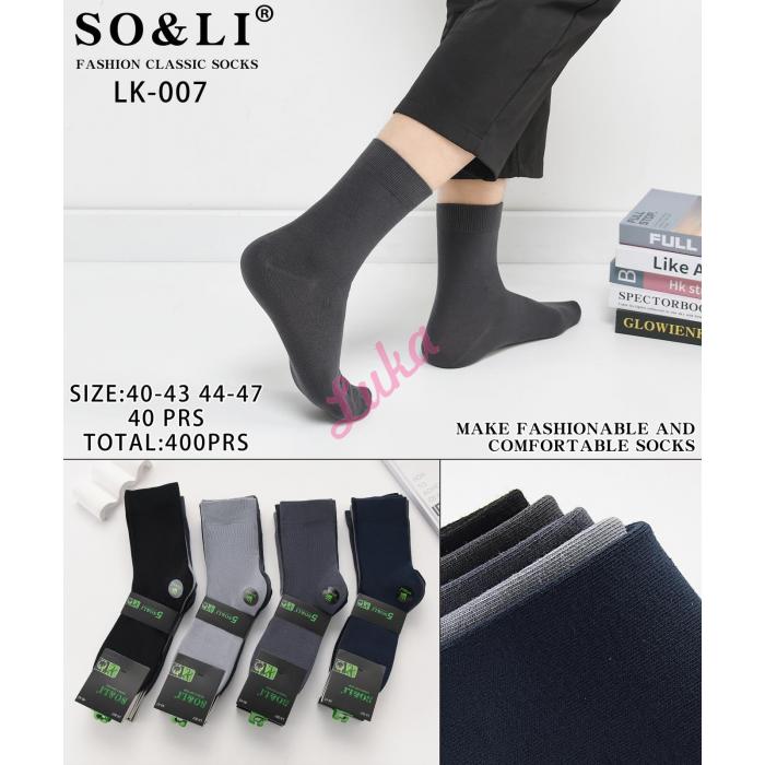 Men's socks bamboo SO&LI LK-006