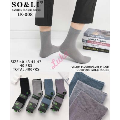 Men's socks bamboo SO&LI LK-007