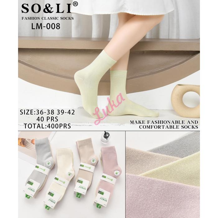 Women's Socks bamboo SO&LI LM-007