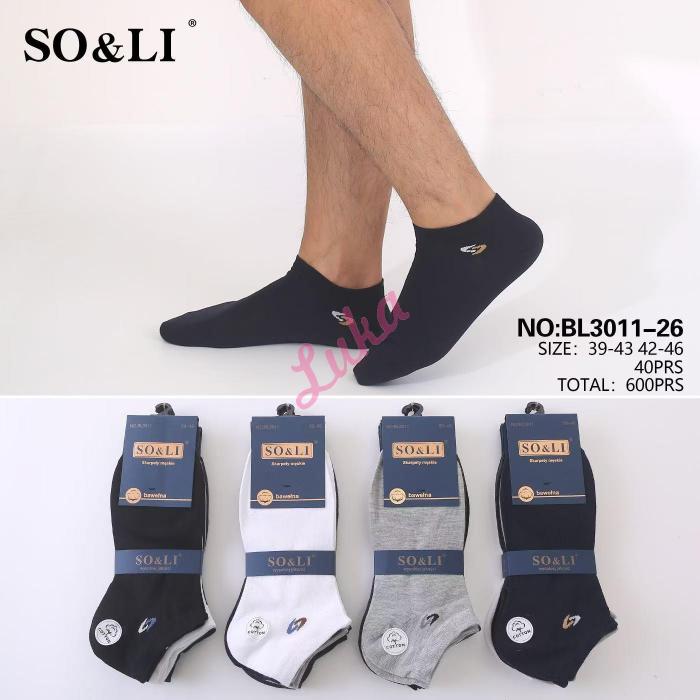 Men's low cut socks So&Li BL3011-24