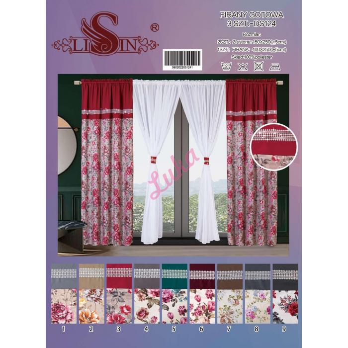 Curtains Lisin DS112B 400x250 Kpl.