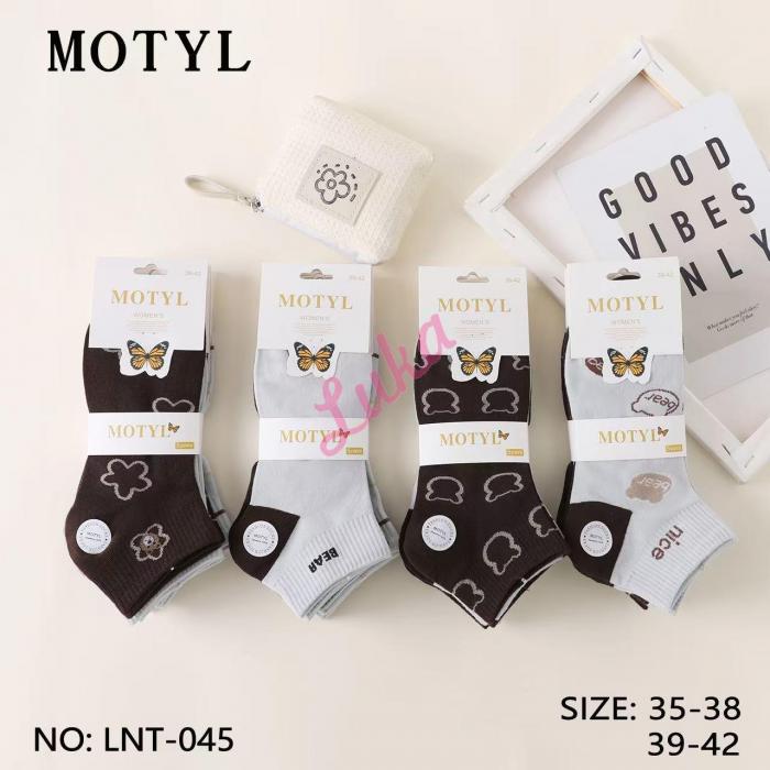 Women's low cut socks Motyl LN-857