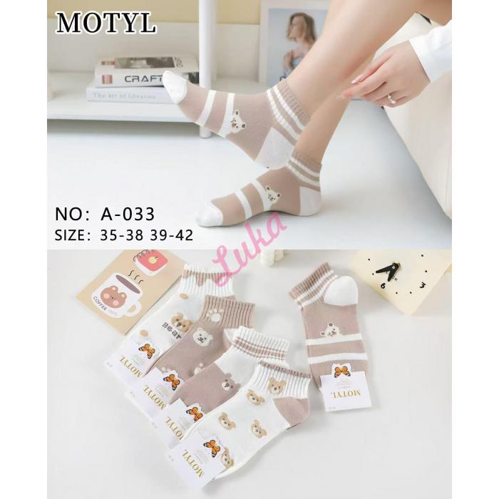 Women's low cut socks Motyl A-048