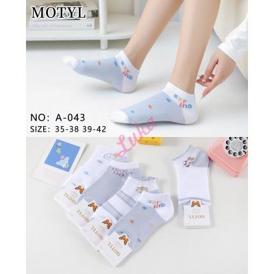 Women's low cut socks Motyl A-046