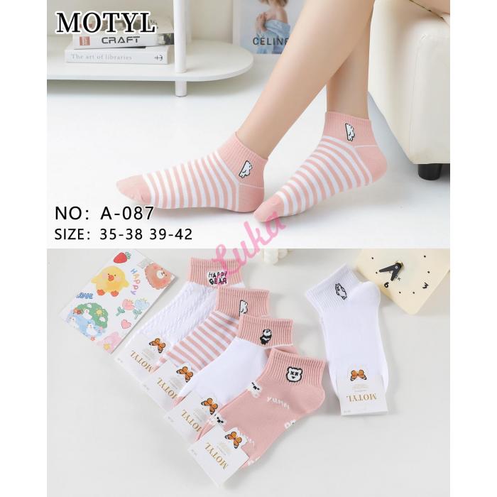 Women's low cut socks Motyl A-085