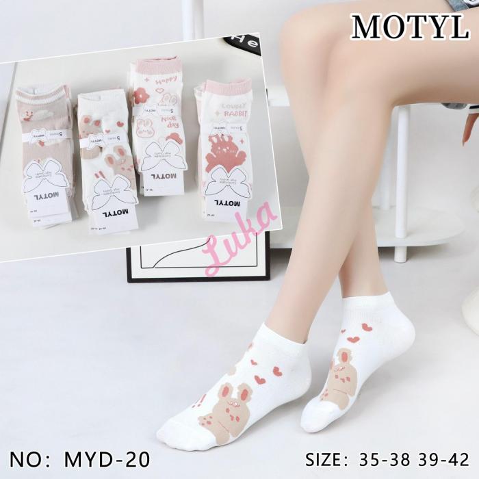 Women's low cut socks Motyl A-096