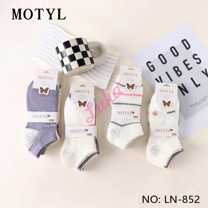 Women's low cut socks Motyl LN-849