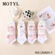 Women's low cut socks Motyl A-0004