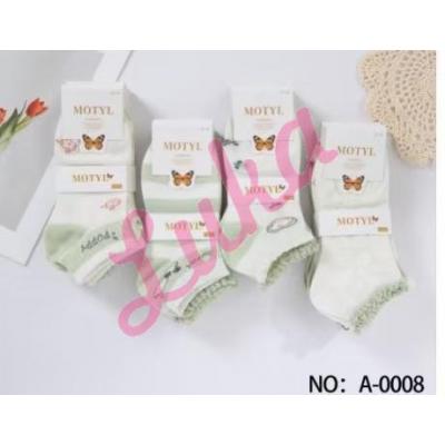 Women's low cut socks Motyl A-0002