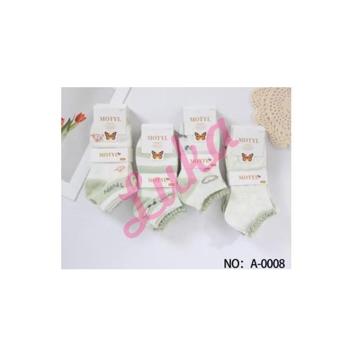 Women's low cut socks Motyl A-0002