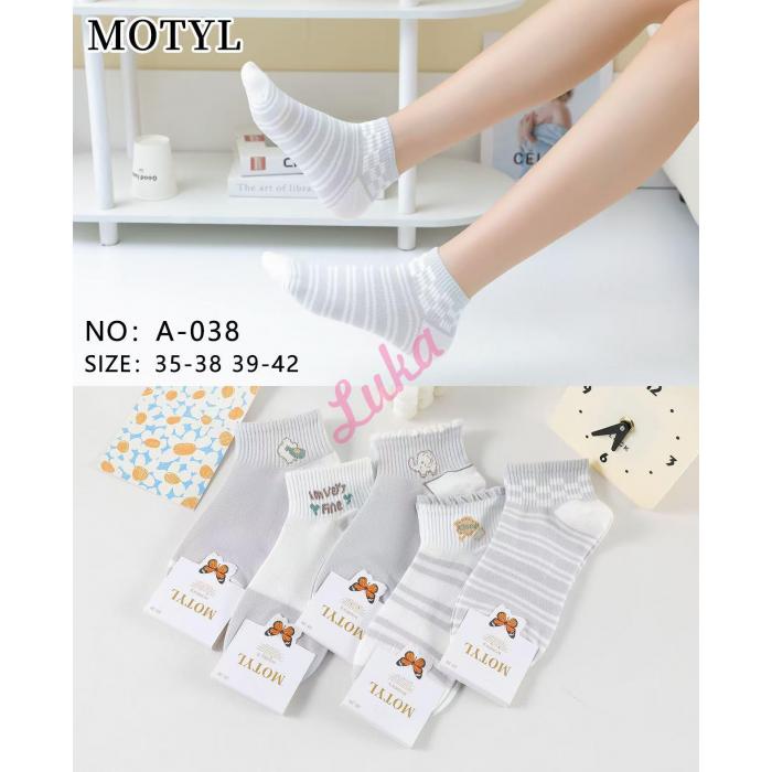 Women's low cut socks Motyl A-034